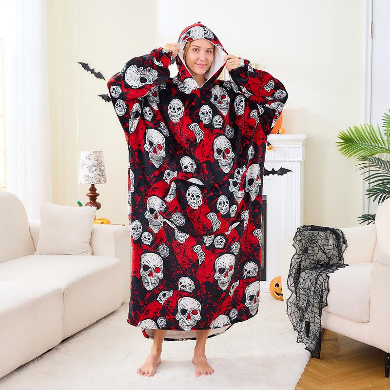 Wearable Blanket Extra Long Hoodie Sherpa Lined Microfiber Fleece Oversized Fluffy Perfect Birthday Christmas for Women