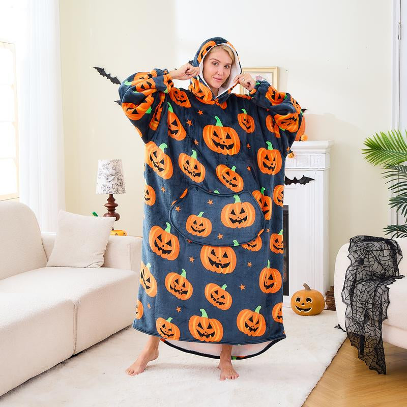 Wearable Blanket Extra Long Hoodie Sherpa Lined Microfiber Fleece Oversized Fluffy Perfect Birthday Christmas for Women