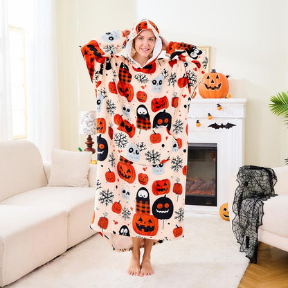 Wearable Blanket Extra Long Hoodie Sherpa Lined Microfiber Fleece Oversized Fluffy Perfect Birthday Christmas for Women